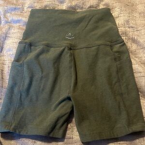 Beyond Yoga Forest Green Bike Shorts
